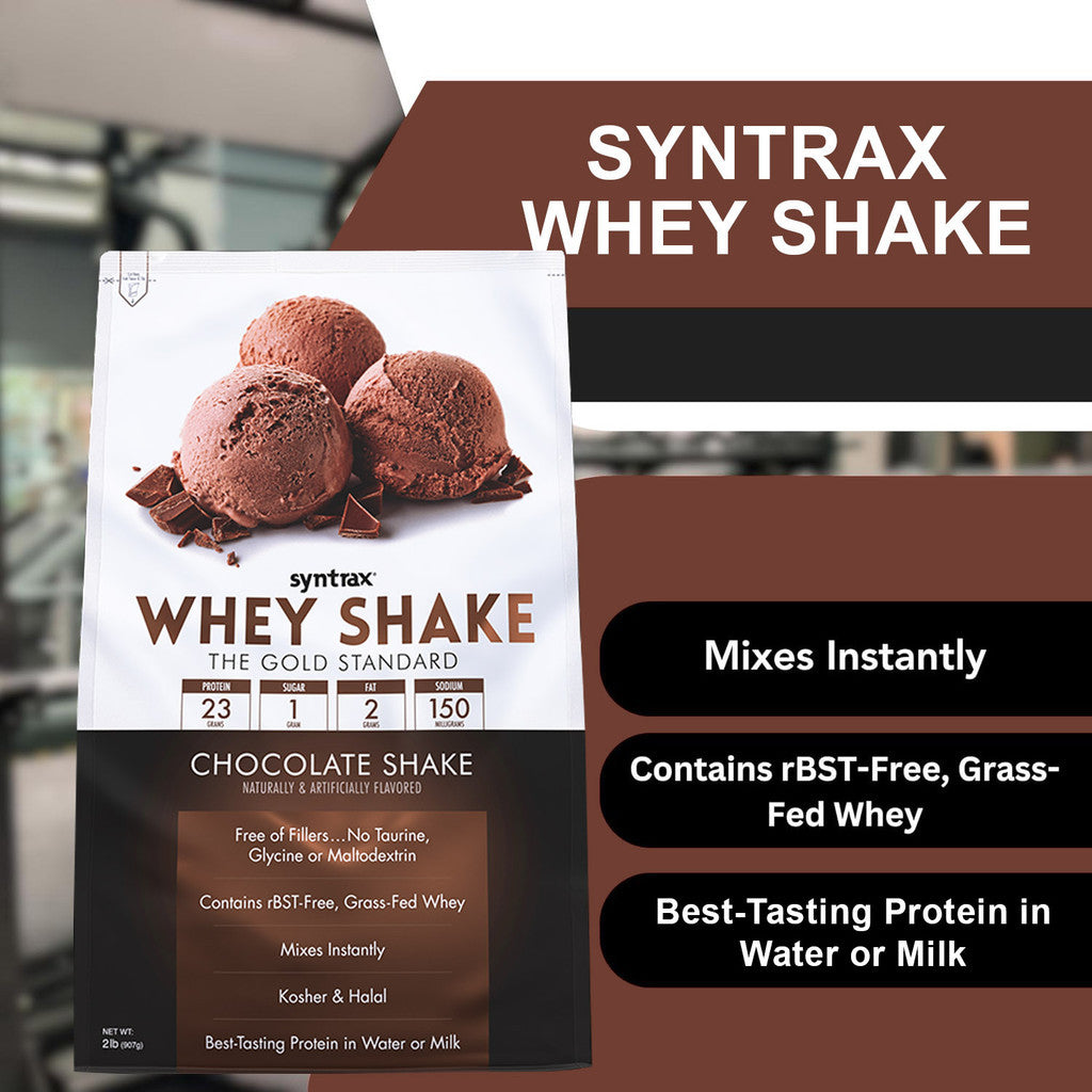 SYNTRAX Whey Shake Protein 2LB (Free Shaker) Build Muscle | Protein Blend | Recovery