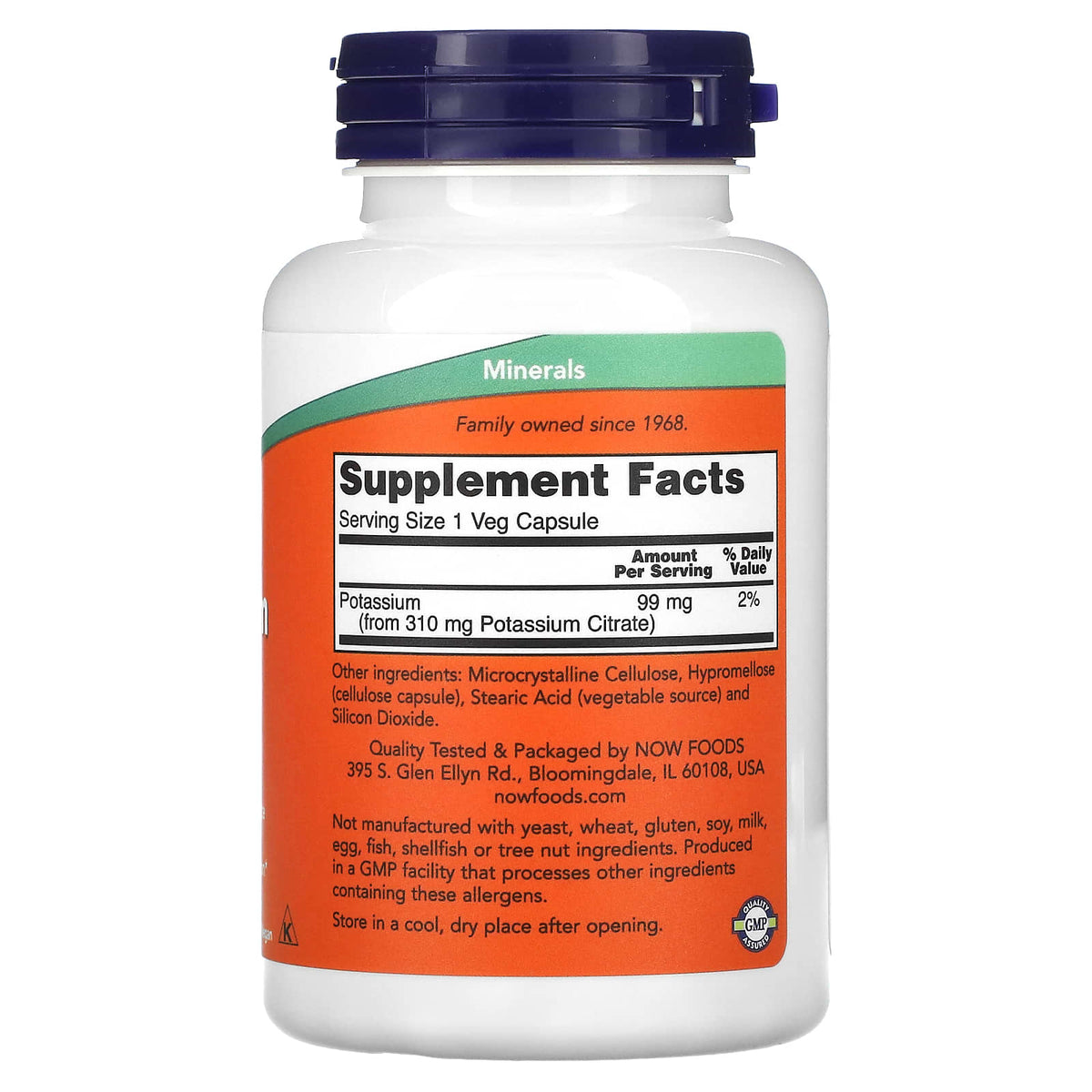 NOW Potassium Citrate 99mg