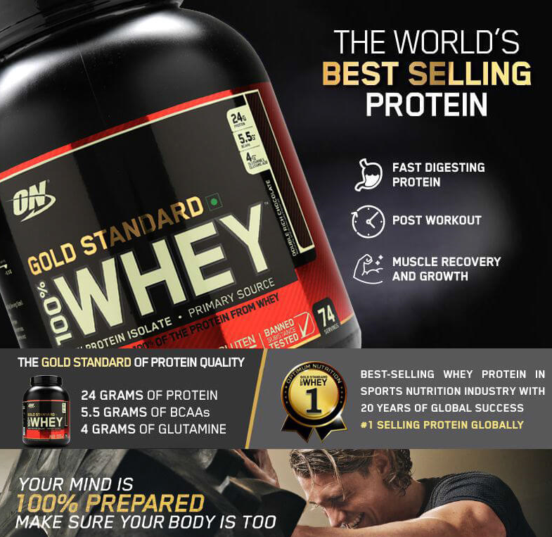 Optimum Nutrition GOLD STANDARD Whey Protein 2LB / 5LB