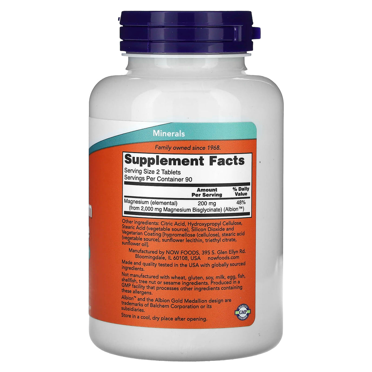 NOW Foods Magnesium Glycinate 180 Tabs