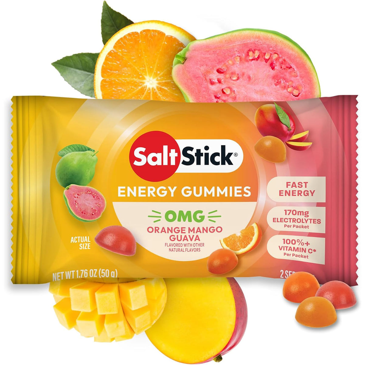 SaltStick Energy Gummies 3 Pack – Carbohydrate & Electrolyte Chews for Running, Marathon, Cycling & HYROX