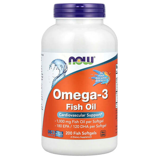 NOW Omega 3 Fish Oil 200 Ct