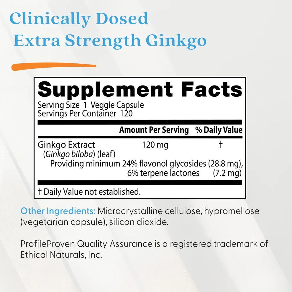 Doctor's Best Extra Strength Ginkgo, 120 mg