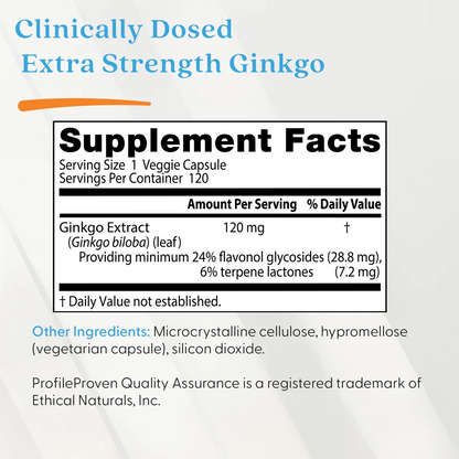 Doctor's Best Extra Strength Ginkgo, 120 mg