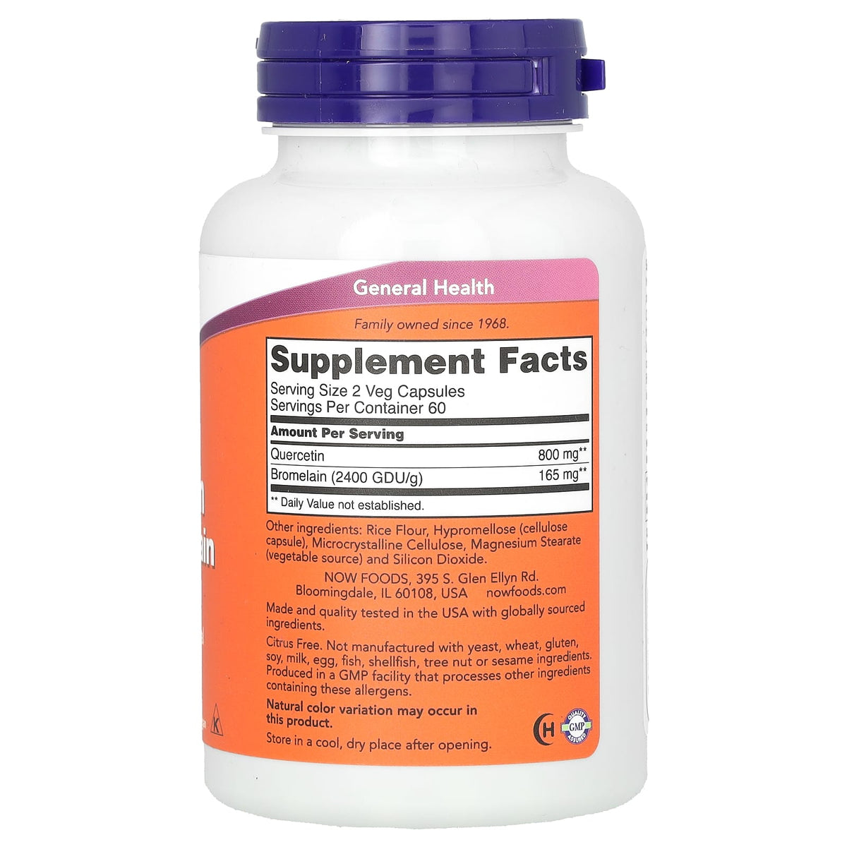 NOW Quercetin 120/240 Caps