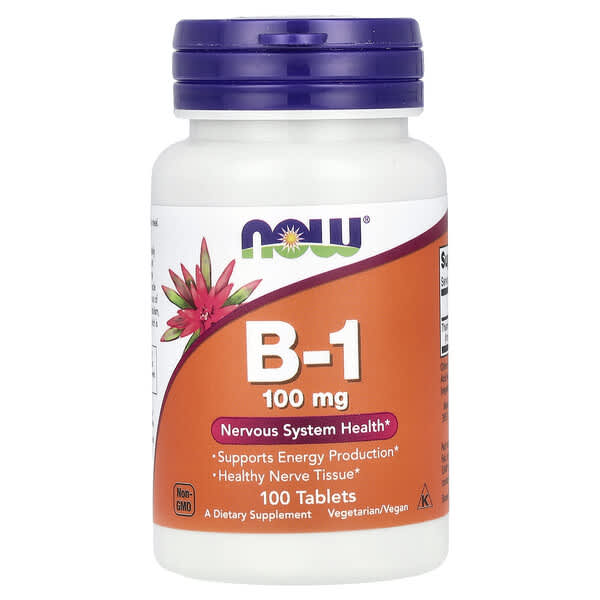 NOW vitamin B1 tablets