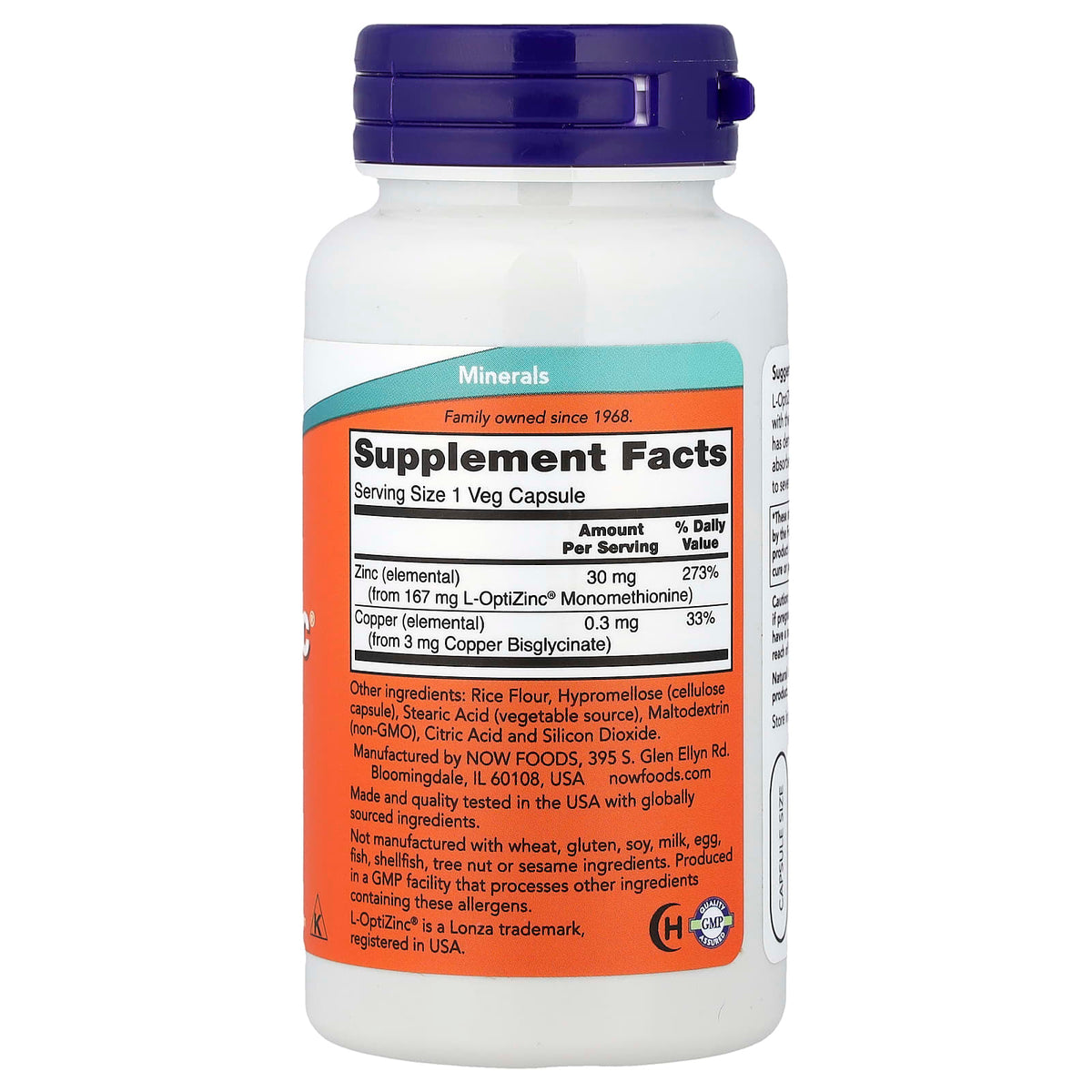NOW L Optizinc 30mg
