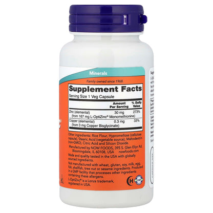 NOW L Optizinc 30mg