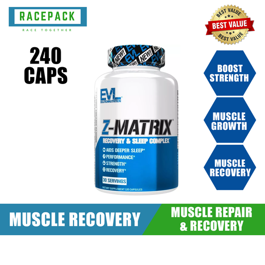 EVLution Z-Matrix ZMA 240 Capsules Muscle Recovery and Sleep Support