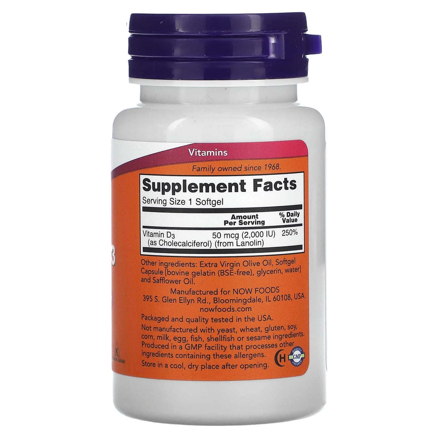 NOW Vitamin D 3 120 Ct