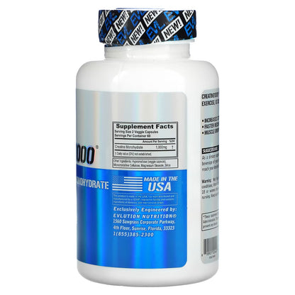 EVLution Nutrition 肌酸 1000 120 粒胶囊