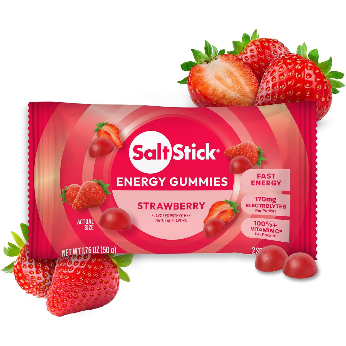 SaltStick Energy Gummies 3 Pack – Carbohydrate & Electrolyte Chews for Running, Marathon, Cycling & HYROX