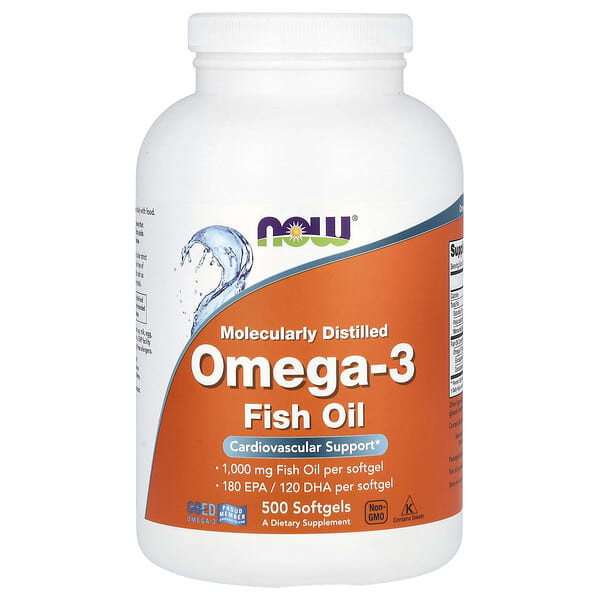 NOW omega 3 fish oil 500 softgels 