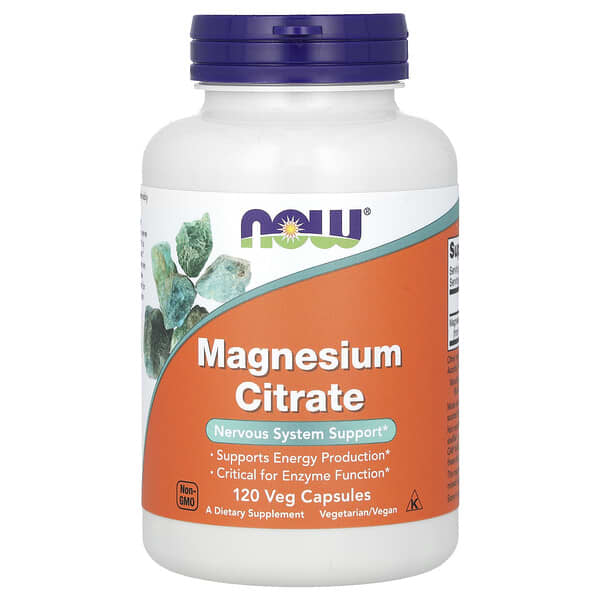 NOW magnesium citrate capsules