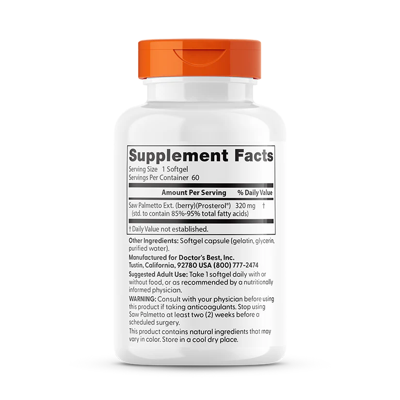 Doctor's Best Saw Palmetto with Prosterol, Standardized Extract