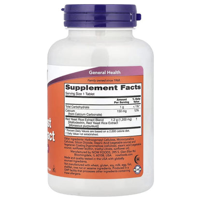 NOW Foods Red Yeast Rice 600/1200mg