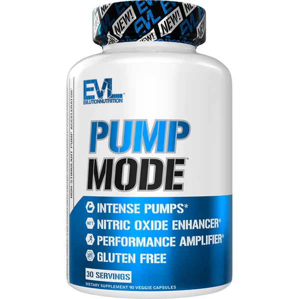 EVLution Nutrition Pump Mode 训练前补充剂 90 粒素食胶囊 (30 份) 增强肌肉 提升表现 增加力量 提高耐力