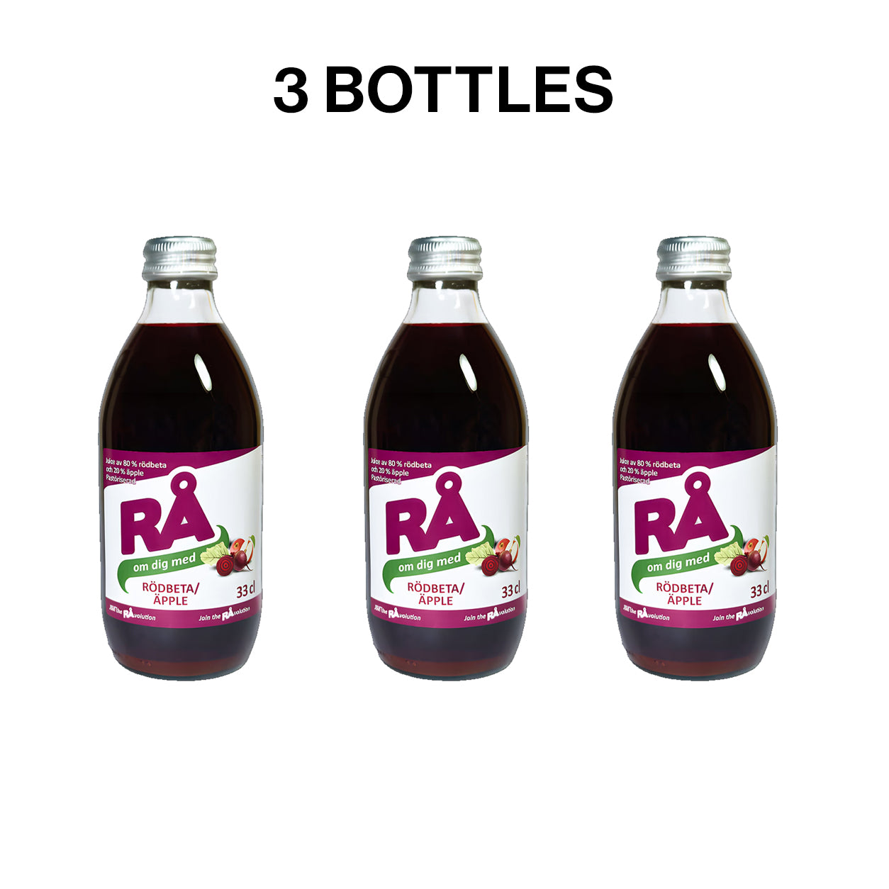 Swedish Beetroot Apple Juice 330ml – 3,6 Bottles | Natural Juice for Sports, Marathon & Daily Wellness