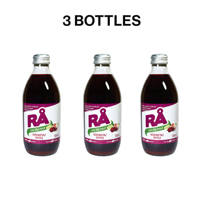 Swedish Beetroot Apple Juice 330ml – 3,6 Bottles | Natural Juice for Sports, Marathon & Daily Wellness