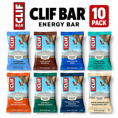 CLIF BAR Energy Bar 10 Pack with eight flavour options
