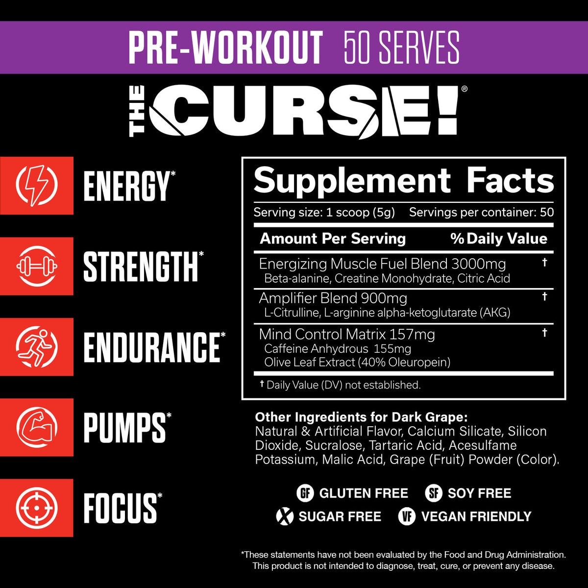 JNX Sports The Curse Pre-Workout 50 Servings