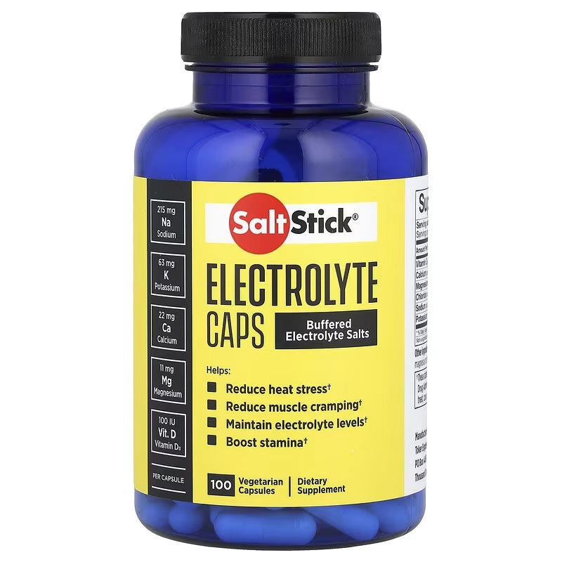 SaltStick Electrolyte Caps – Buffered Electrolyte Salts (100 Capsules) for Hydration