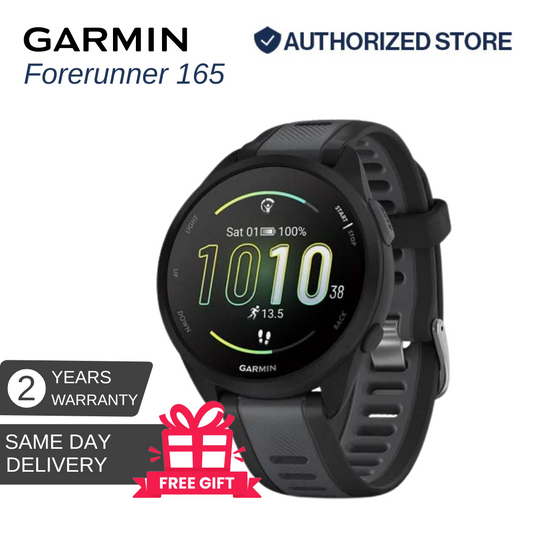 [2 Years Warranty] Garmin Forerunner 165 GPS Running Smartwatch AMOLED