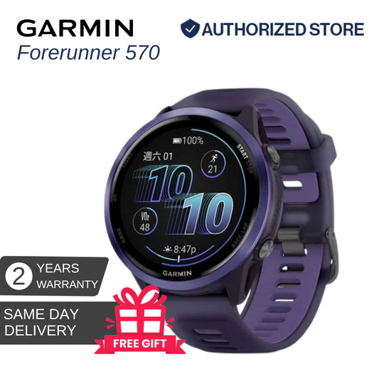 [2 Years Warranty] Garmin Forerunner 570 GPS Running Smartwatch AMOLED