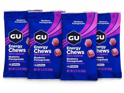 GU Energy Chews Blueberry Pomegranate 4 pack