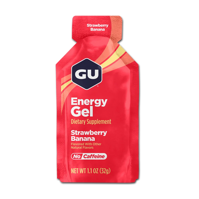 GU Original Energy Gel Strawberry Banana Non-Caffeinated | Running & Endurance