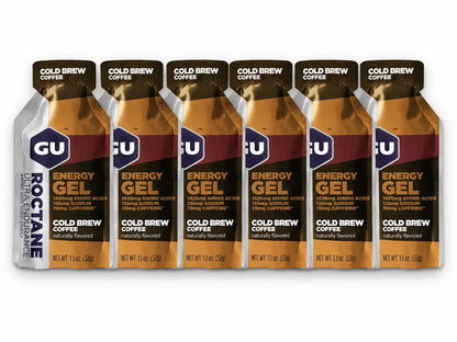 GU Roctane Energy Gel Cold Brew Coffee 6 pack