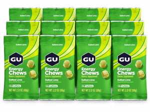 GU Energy Chews Salted Lime 12 pack