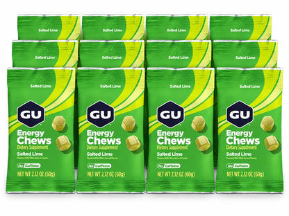 GU Energy Chews Salted Lime 12 pack