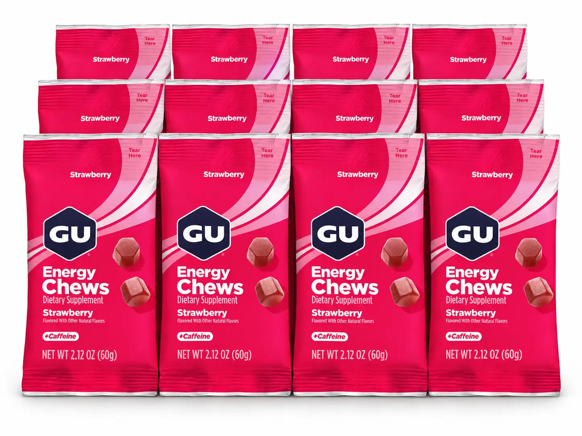 GU Energy Chews Strawberry caffeinated 12 pack
