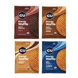 GU Energy Waffle 4 Pack Coffee Caramel Campfire S'mores Salted Chocolate and Wild Berries