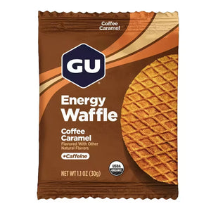 GU Energy Waffle Coffee Caramel 30g caffeinated organic waffle