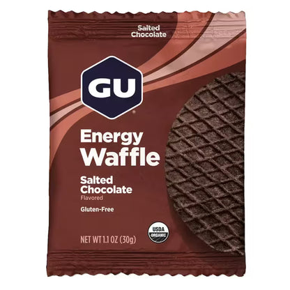 GU Energy Waffle Salted Chocolate 30g gluten-free organic waffle
