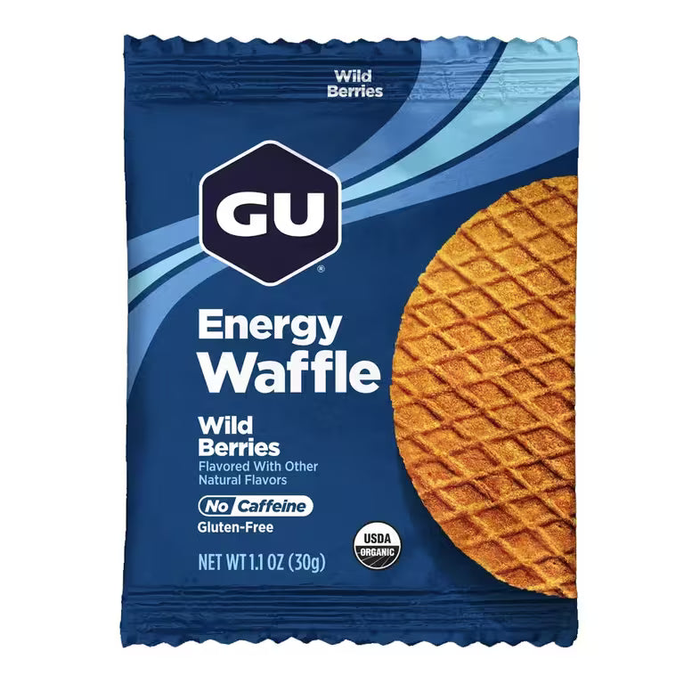 GU Energy Waffle Wild Berries 30g gluten-free organic waffle