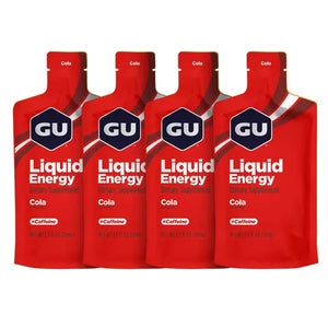 GU Liquid Energy Gel Cola 51ml caffeinated energy gel 4 pack