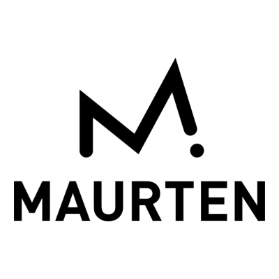 Maurten logo with a black 'M' and brand name on a white background