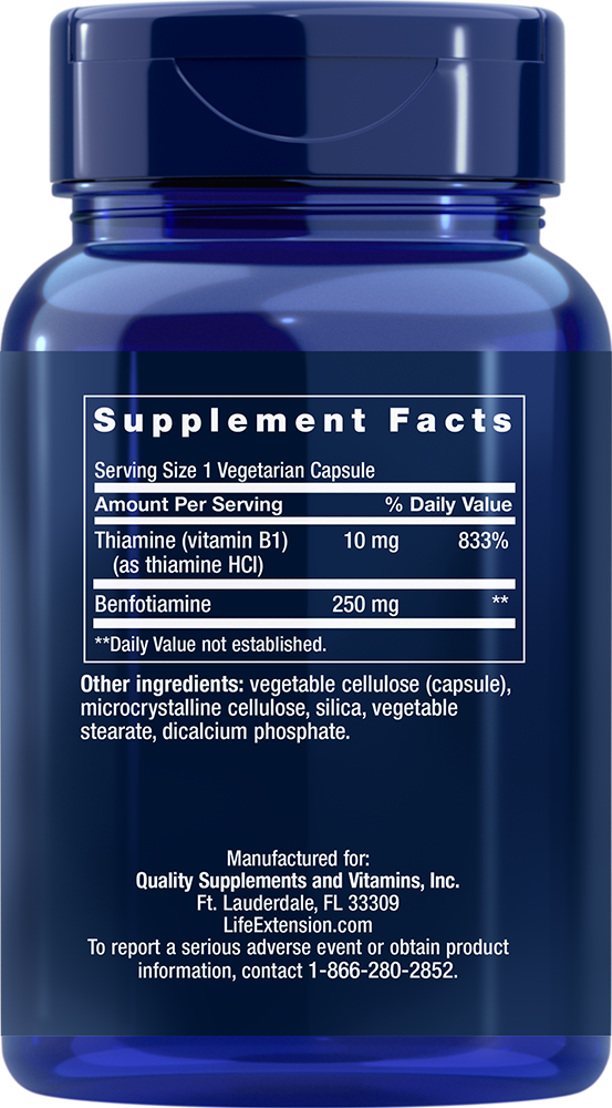 Life Extension Mega Benfotiamine 250mg