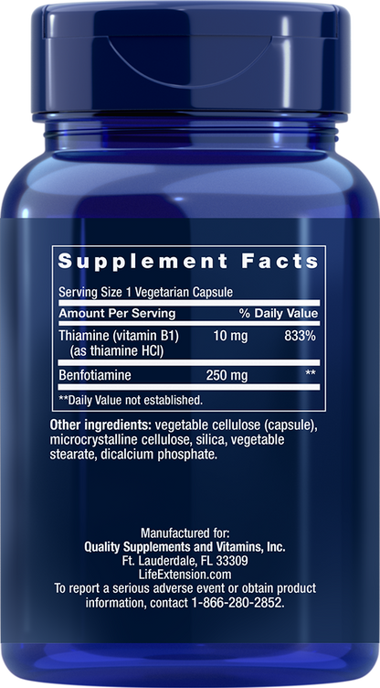 Life Extension Mega Benfotiamine 250mg