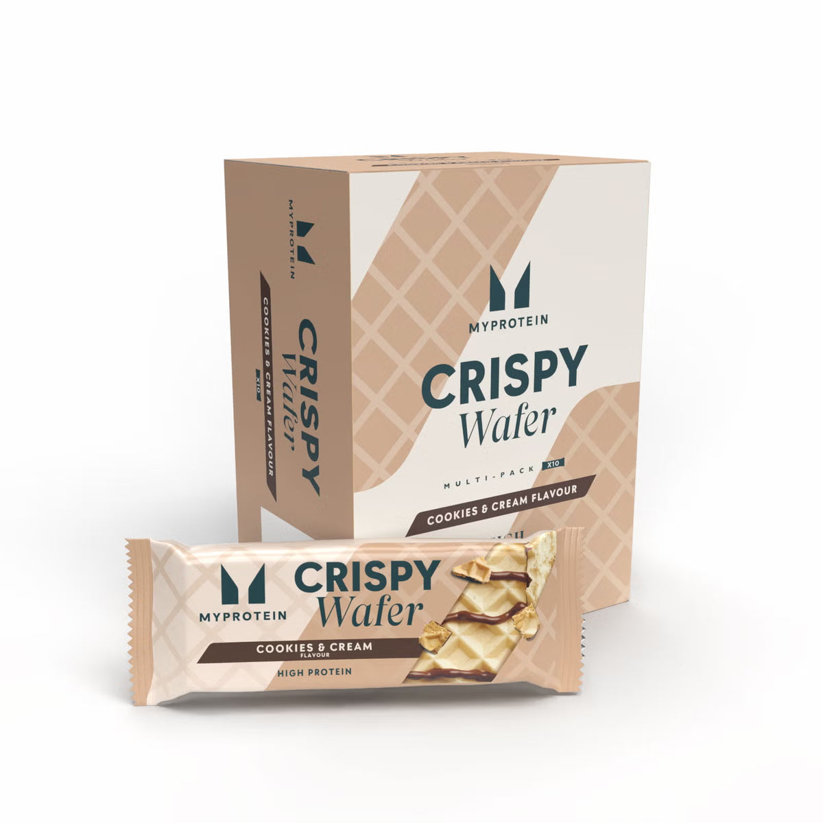 Myprotein Crispy Protein Wafer Cookies and Cream 10 Pack
