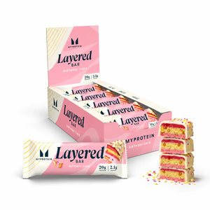 Myprotein Layered Protein Bar Vanilla Birthday Cake 12 Pack