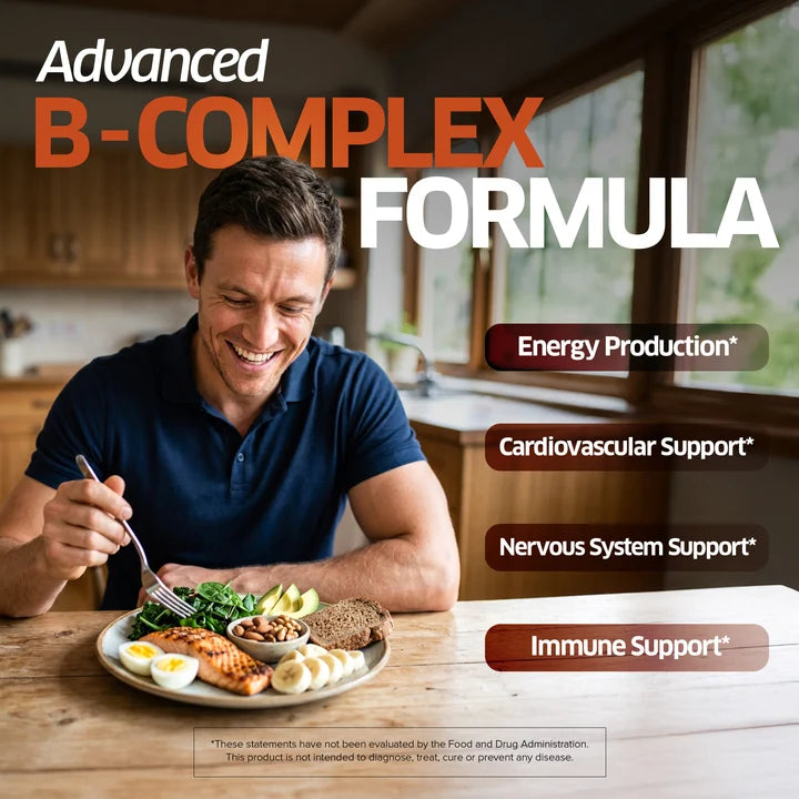 Orzax B-Complex benefits for energy metabolism nervous system and immune health