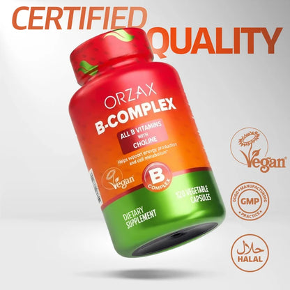 Orzax B-Complex certified quality Halal GMP ISO and third-party tested