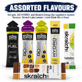 SiS Half Marathon Endurance Fuel Bundle with assorted SiS GO Isotonic Energy Gels, SiS HYDRO+ Electrolyte Drink Mix, Skratch Energy Bar, fixed Apple SiS BETA Fuel + Nootropics, and fixed Skratch Lemon + Lime Hydration Sport Drink Mix