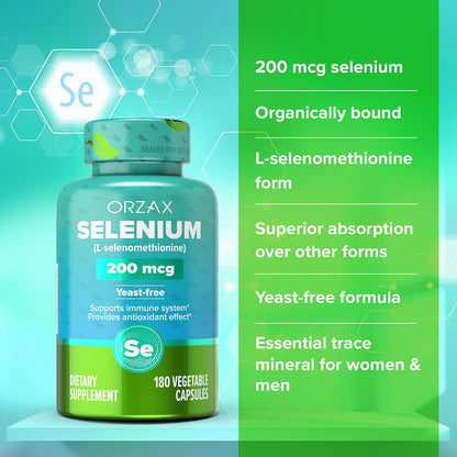 Selenium 200 mcg 180 Veg Capsules
