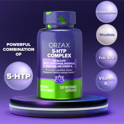 5-HTP Complex Positive Mood Sleep Supplement 200mg 120 Capsules