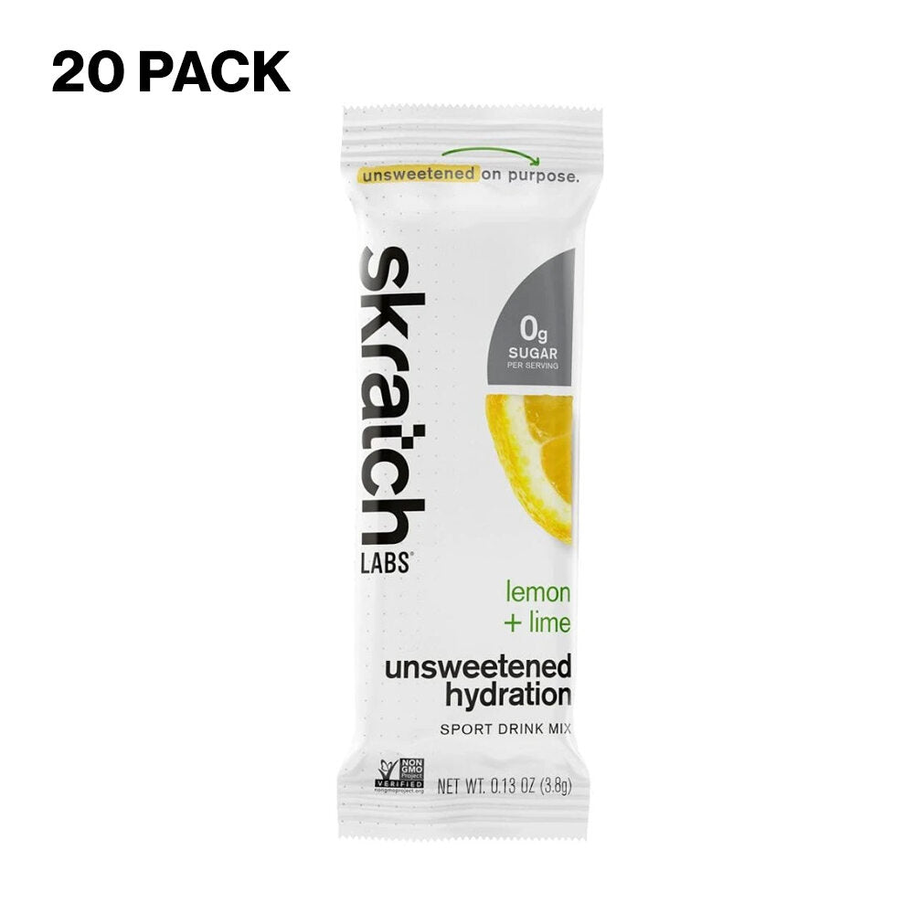 Skratch Labs Unsweetened Hydration Sport Drink Mix Sugar-Free 10/20 Pack